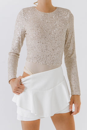 ENDLESS ROSE - Sequins Bodysuit - TOPS available at Objectrare