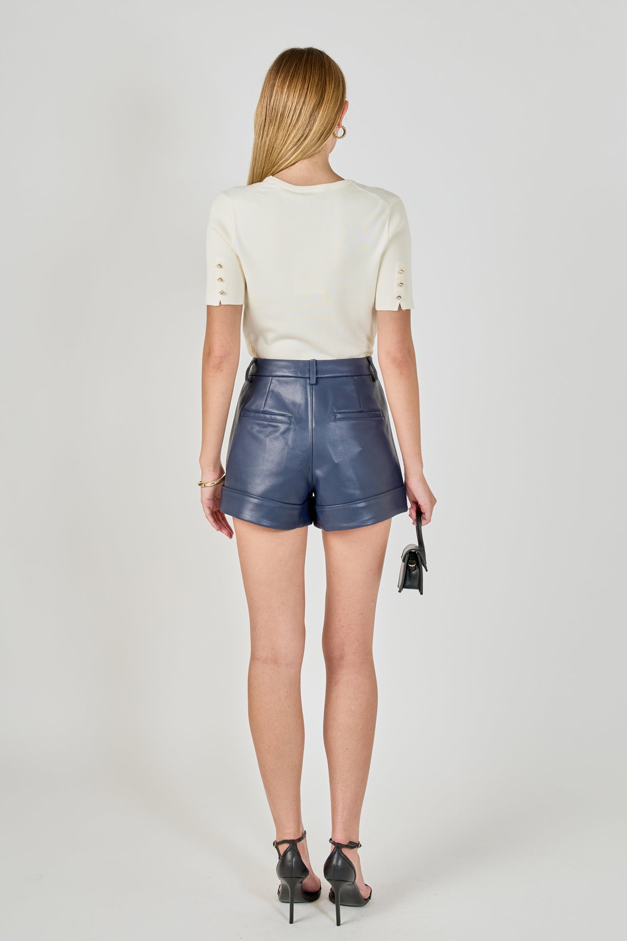 ENDLESS ROSE - Faux Leather Shorts - SHORTS available at Objectrare