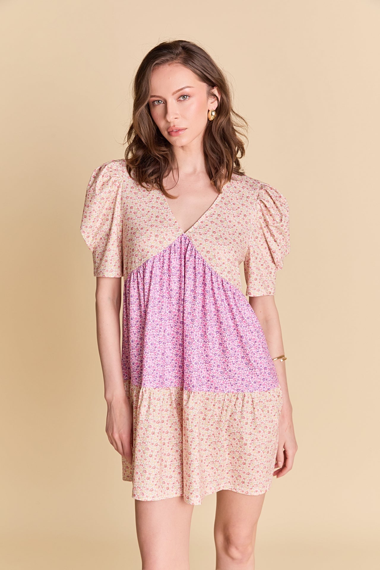 LA'VEN - Floral Knit Mini Dress - DRESSES available at Objectrare