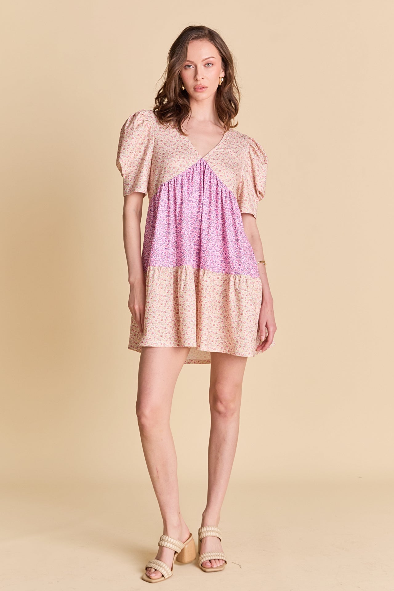 LA'VEN - Floral Knit Mini Dress - DRESSES available at Objectrare