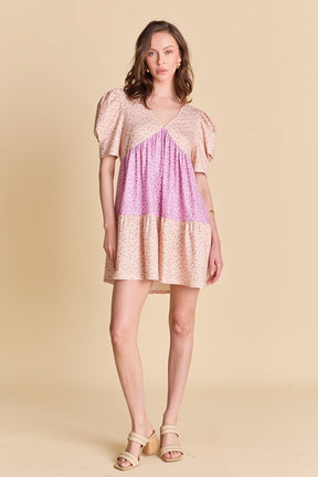 LA'VEN - Floral Knit Mini Dress - DRESSES available at Objectrare