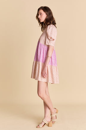 LA'VEN - Floral Knit Mini Dress - DRESSES available at Objectrare