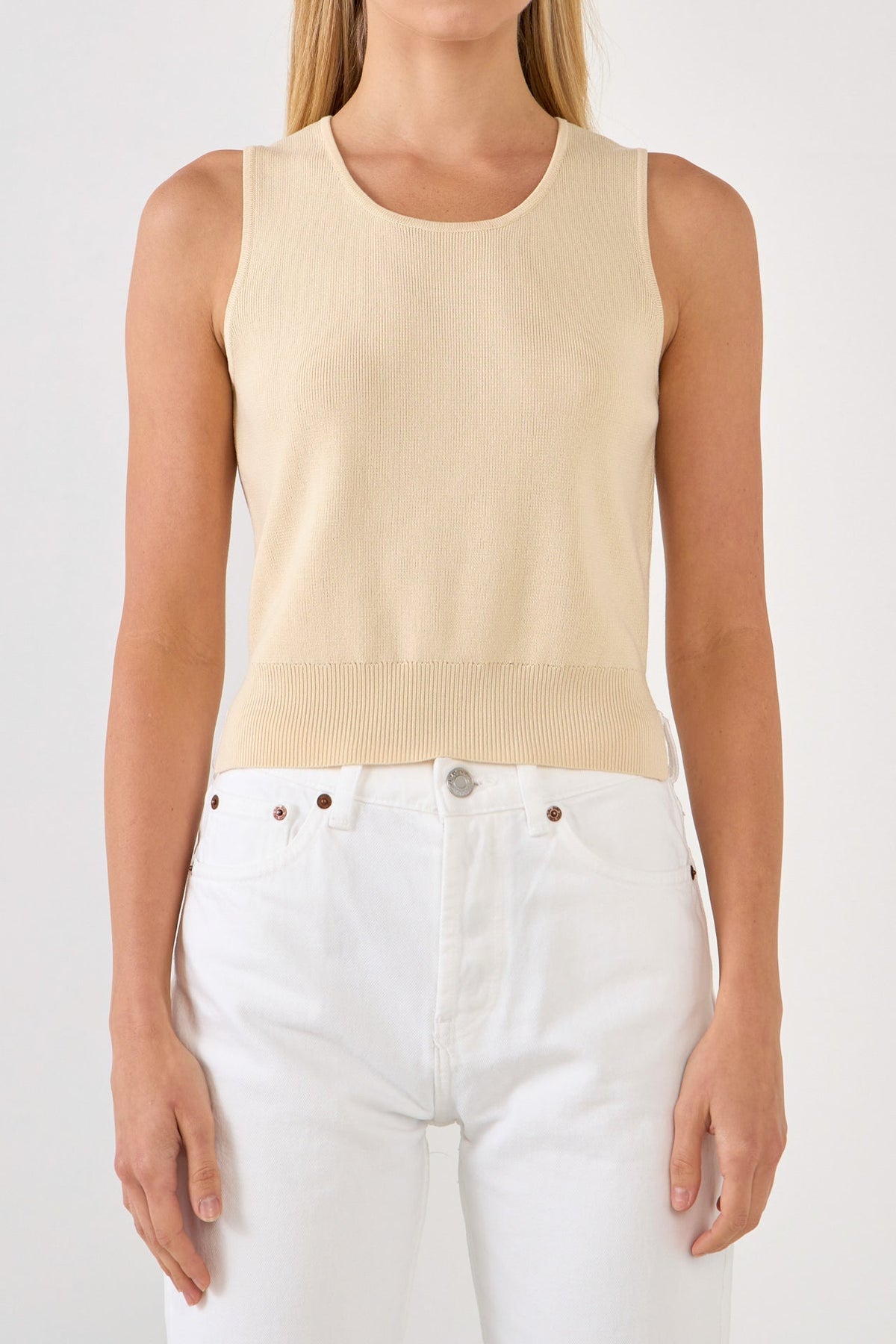 ENDLESS ROSE - Endless Rose - Cropped Knit Top - CAMI TOPS & TANK available at Objectrare