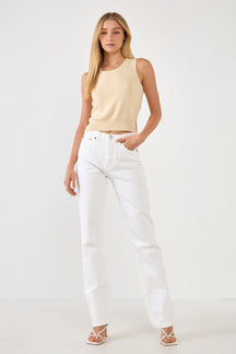 ENDLESS ROSE - Cropped Knit Top - TOPS available at Objectrare