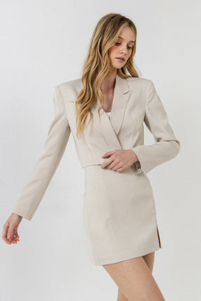 Cropped Boxy Blazer