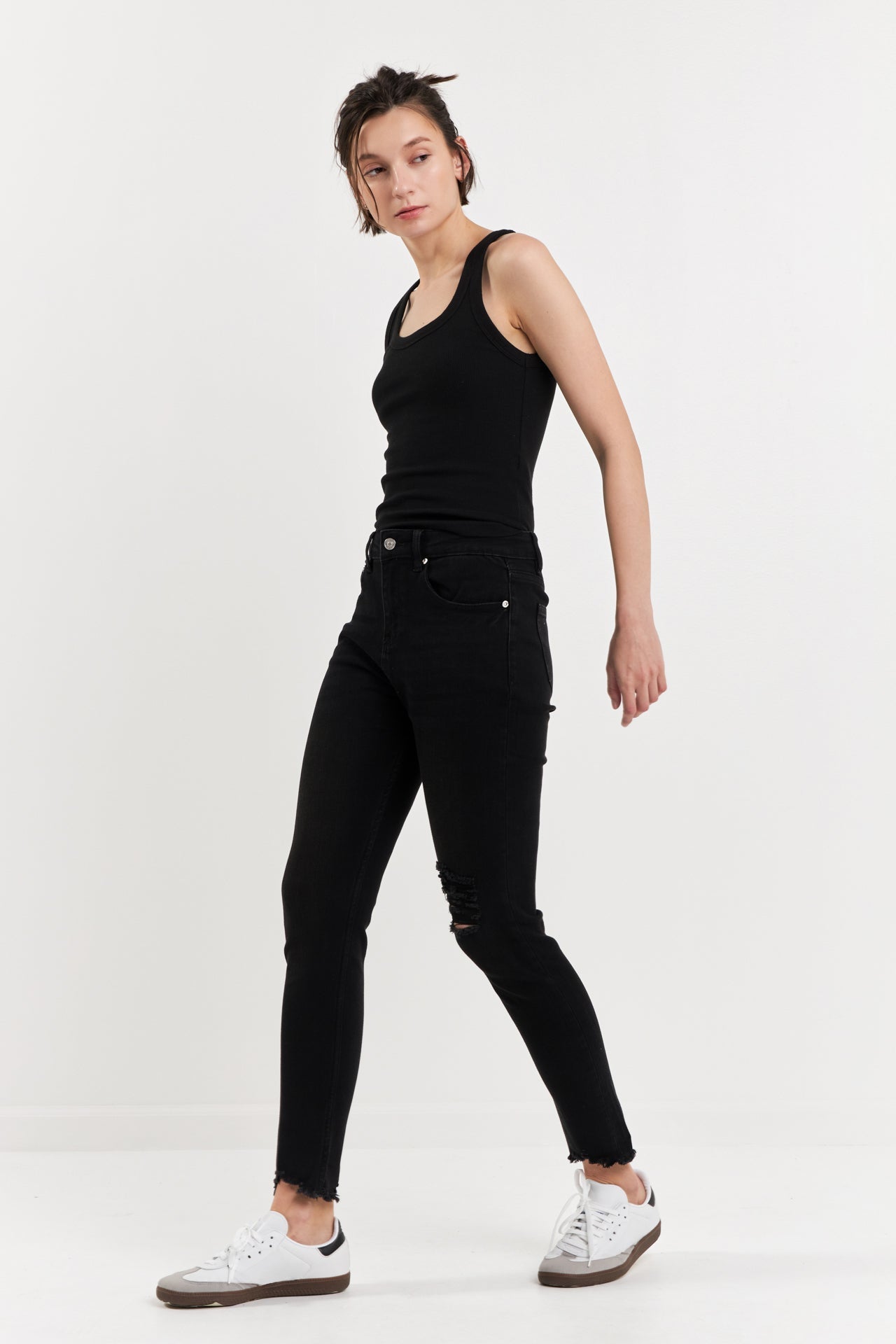 GREY LAB - Destroyed Skinny Jeans - JEANS available at Objectrare