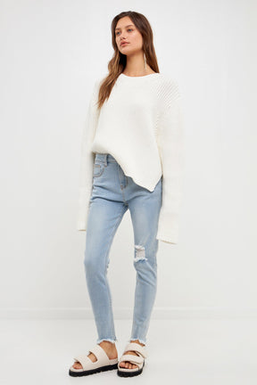 GREY LAB - Destroyed Skinny Jeans - JEANS available at Objectrare