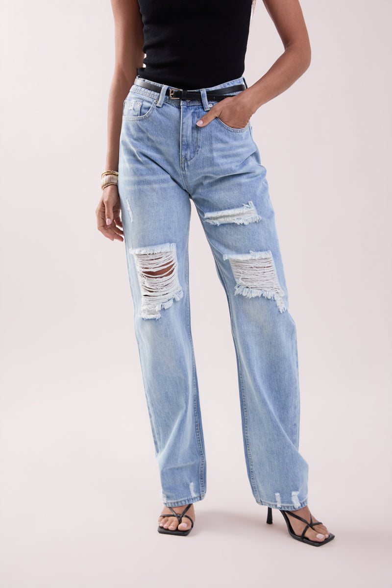 GREY LAB - Destroyed Jeans - JEANS available at Objectrare