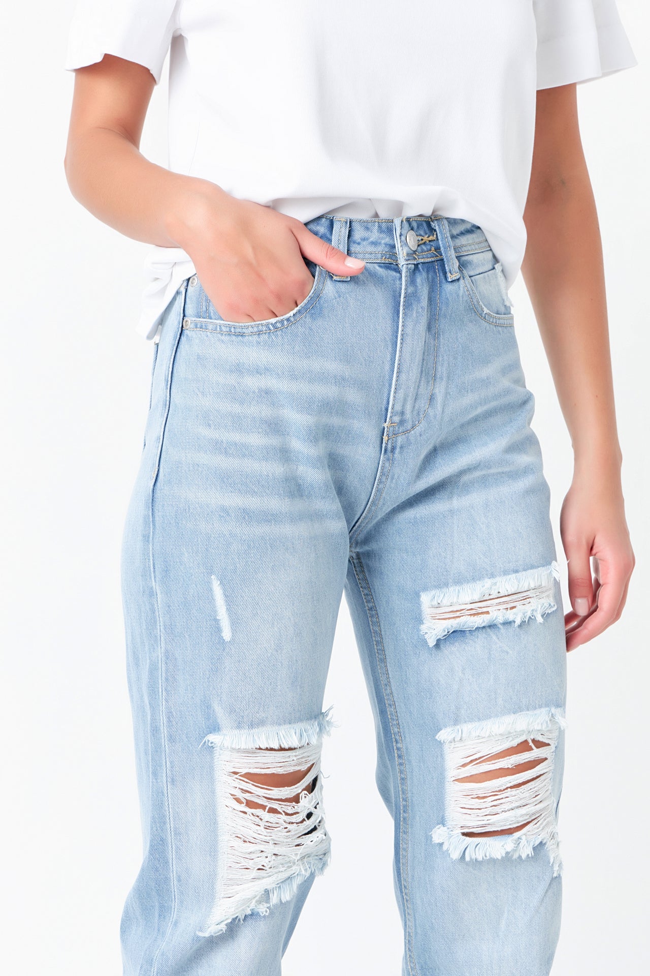 GREY LAB - Grey Lab - Destroyed Ripped Jeans - JEANS available at Objectrare