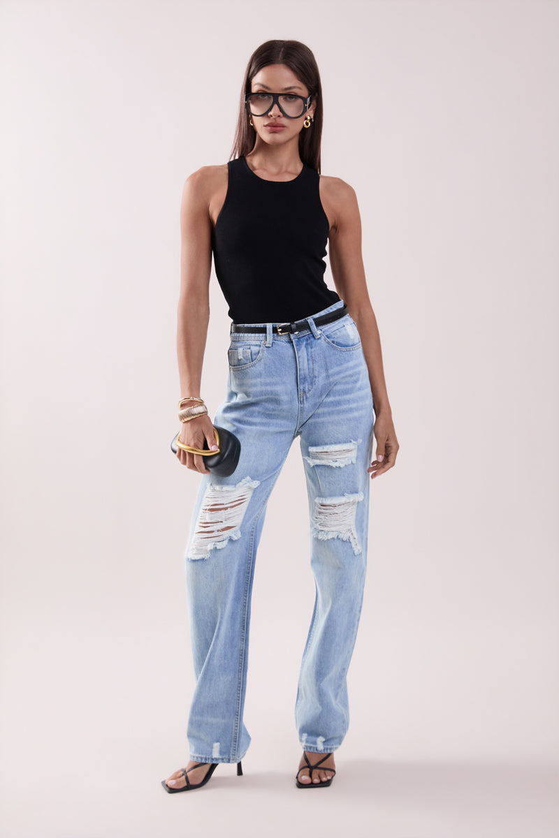 GREY LAB - Destroyed Jeans - JEANS available at Objectrare