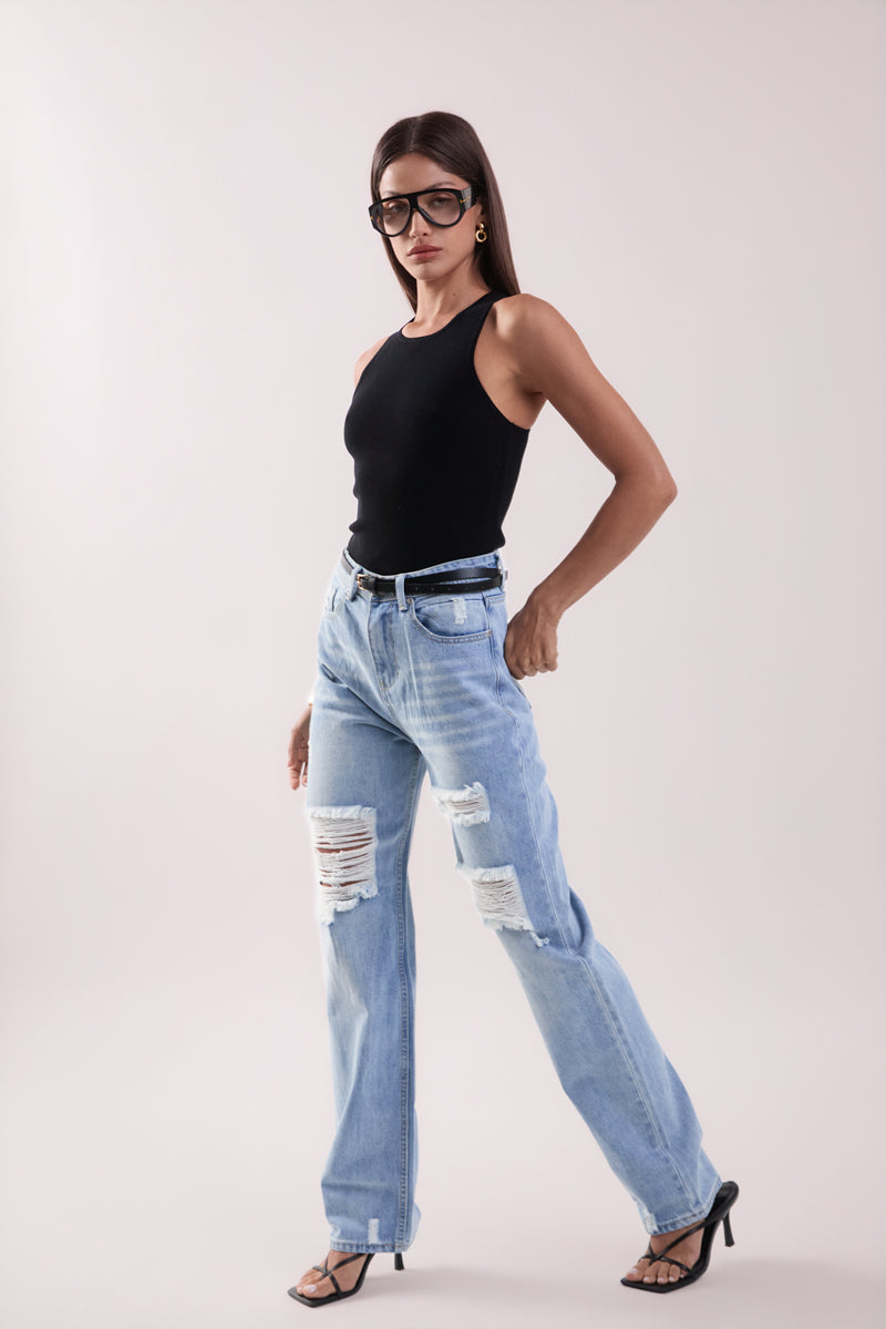 GREY LAB - Destroyed Jeans - JEANS available at Objectrare