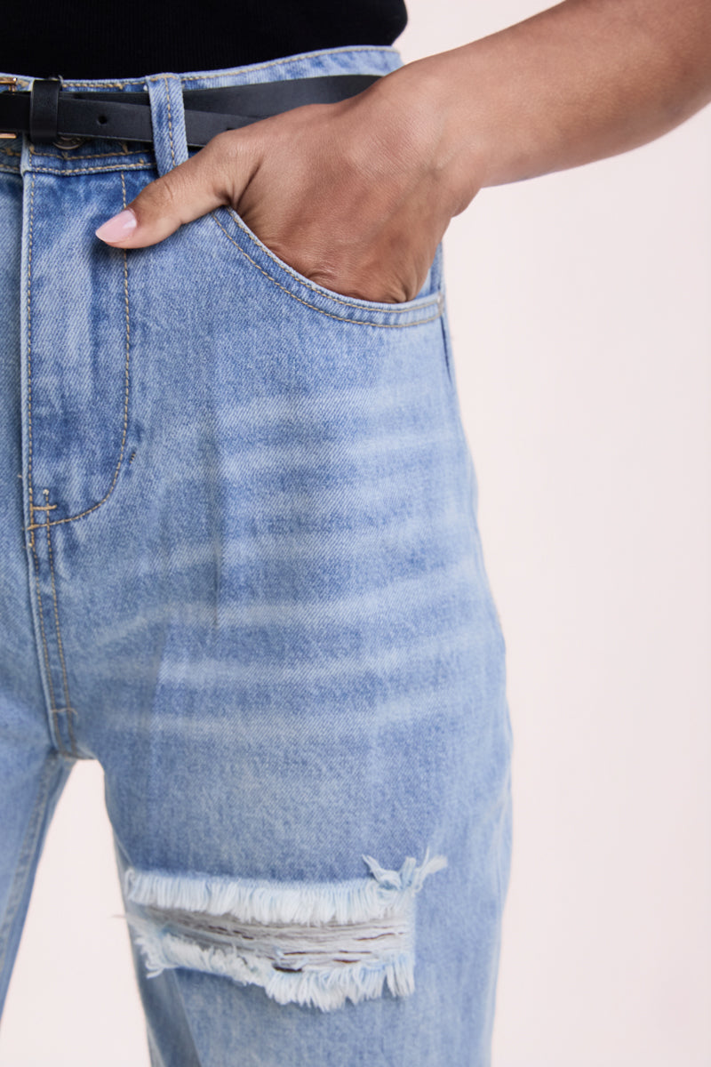 GREY LAB - Destroyed Jeans - JEANS available at Objectrare