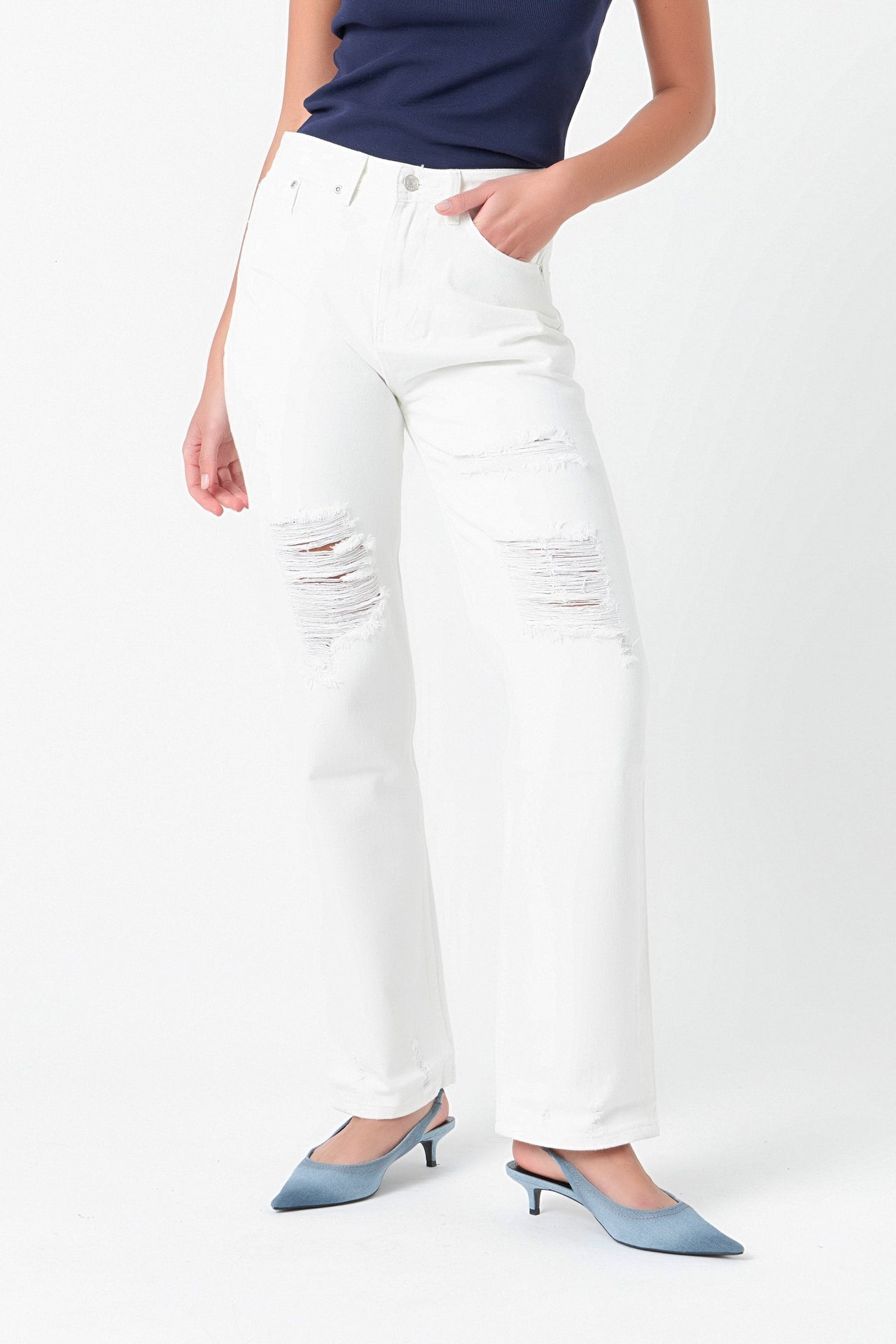 GREY LAB - Grey Lab - Destroyed Jeans - JEANS available at Objectrare