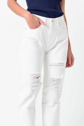 GREY LAB - Destroyed Jeans - JEANS available at Objectrare