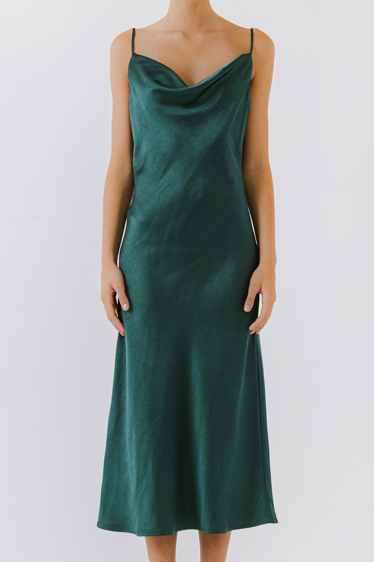 ENDLESS ROSE - Satin Midi Dress - DRESSES available at Objectrare