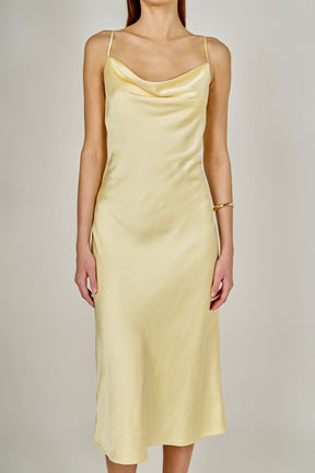 ENDLESS ROSE - Satin Midi Dress - DRESSES available at Objectrare