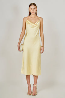 ENDLESS ROSE - Satin Midi Dress - DRESSES available at Objectrare