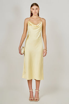 ENDLESS ROSE - Satin Midi Dress - DRESSES available at Objectrare