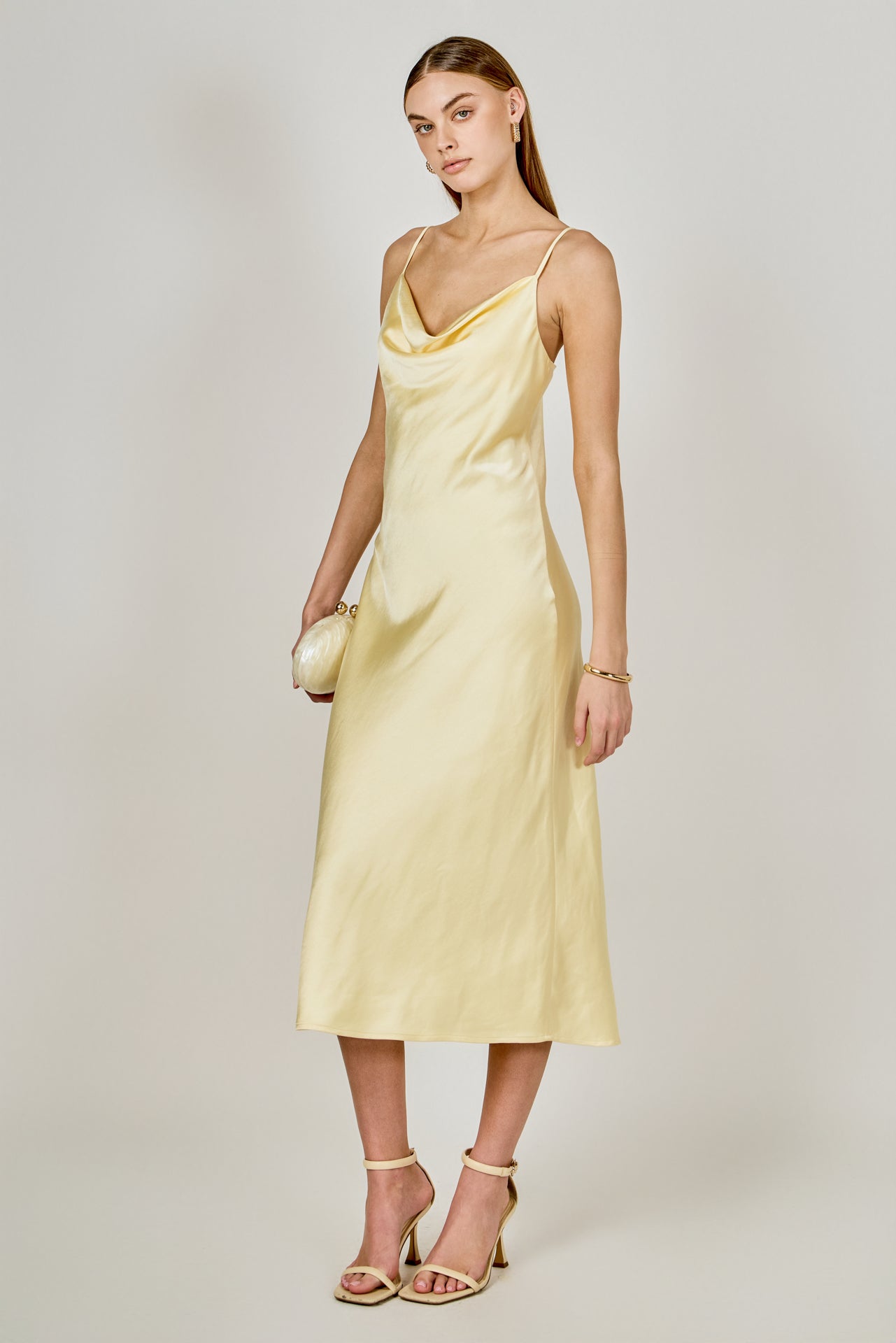 ENDLESS ROSE - Satin Midi Dress - DRESSES available at Objectrare