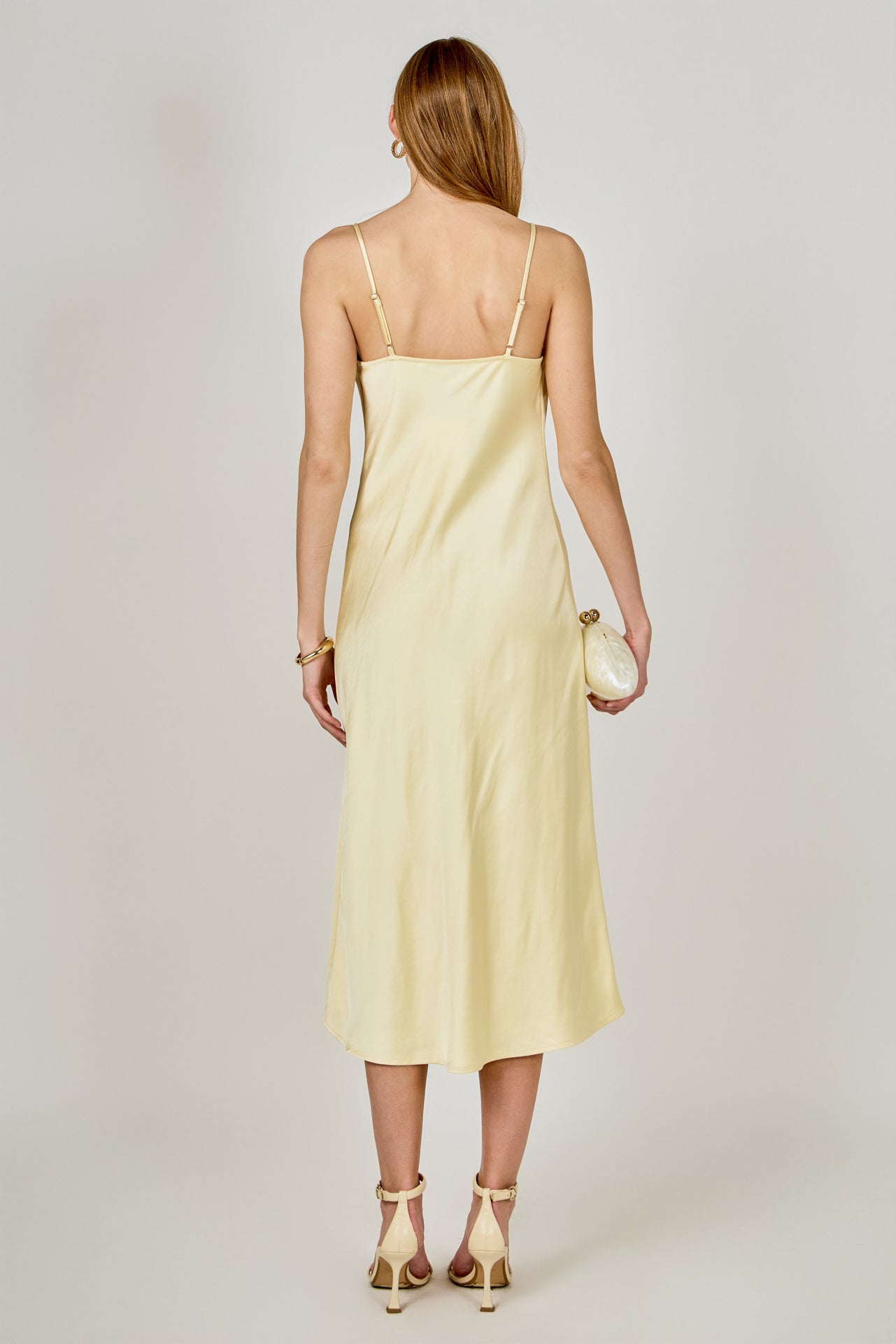 ENDLESS ROSE - Satin Midi Dress - DRESSES available at Objectrare