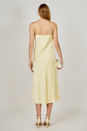 ENDLESS ROSE - Satin Midi Dress - DRESSES available at Objectrare