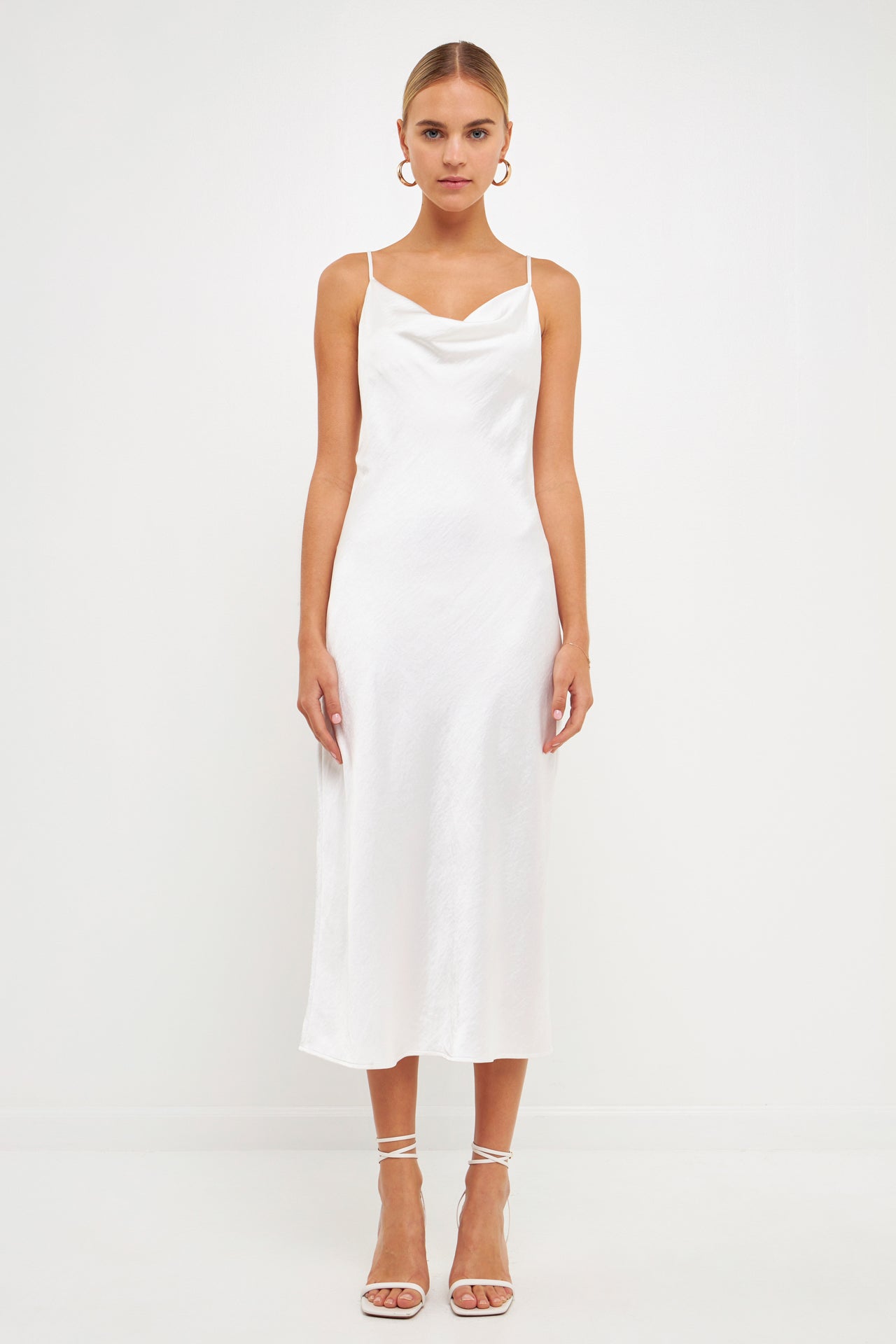 ENDLESS ROSE - Satin Midi Dress - DRESSES available at Objectrare