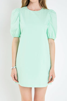 Puff Sleeve Mini Dress