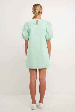 ENGLISH FACTORY - Puff Sleeve Mini Dress - DRESSES available at Objectrare