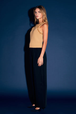 ENDLESS ROSE - Trim Detail Knit Tank Top - CAMI TOPS & TANK available at Objectrare