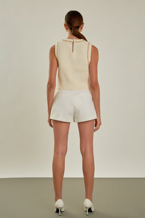 ENDLESS ROSE - Trim Detail Knit Tank Top - CAMI TOPS & TANK available at Objectrare