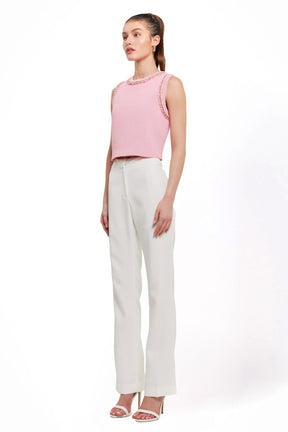 ENDLESS ROSE - Trim Detail Knit Tank Top - CAMI TOPS & TANK available at Objectrare