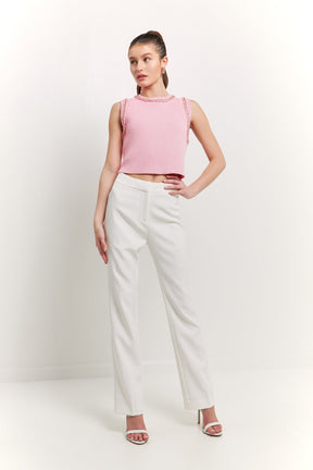 ENDLESS ROSE - Trim Detail Knit Tank Top - CAMI TOPS & TANK available at Objectrare