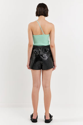 GREY LAB - One Shoulder Strap Knit Tank Top - CAMI TOPS & TANK available at Objectrare