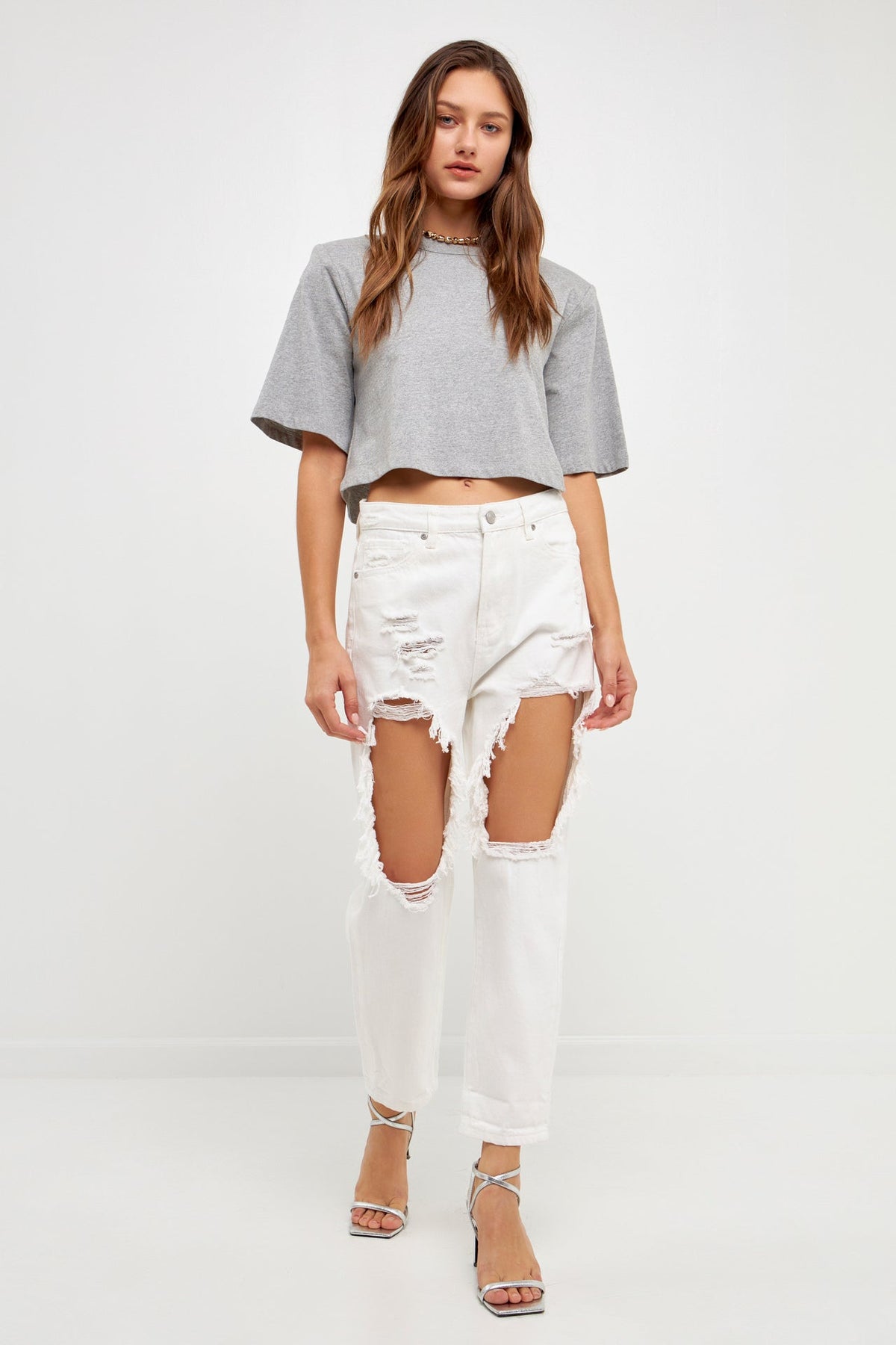 GREY LAB - Distressed Jeans - JEANS available at Objectrare
