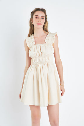 ENGLISH FACTORY - Ruffled Detail Mini Dress - DRESSES available at Objectrare
