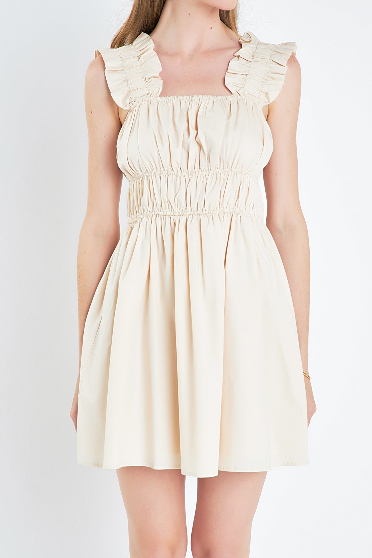 ENGLISH FACTORY - Ruffled Detail Mini Dress - DRESSES available at Objectrare