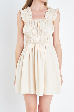 ENGLISH FACTORY - Ruffled Detail Mini Dress - DRESSES available at Objectrare