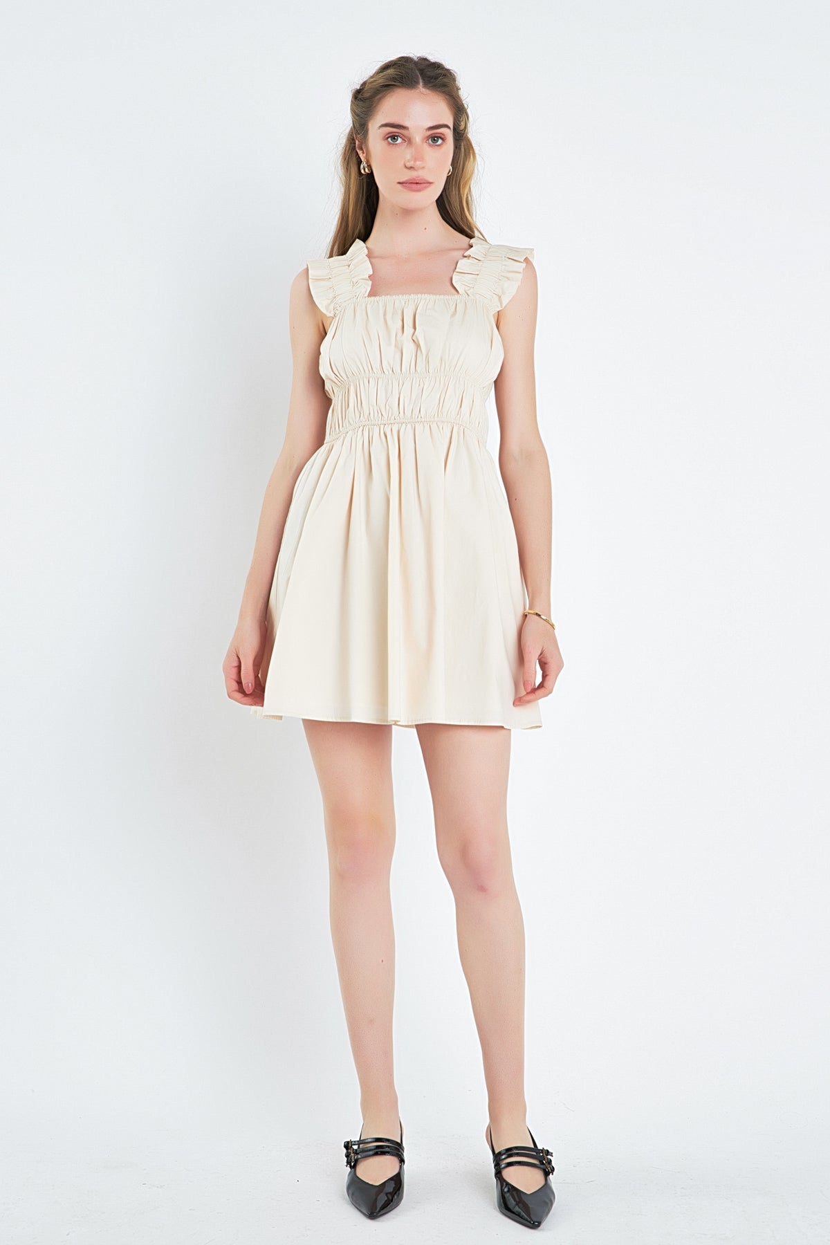 ENGLISH FACTORY - Ruffled Detail Mini Dress - DRESSES available at Objectrare