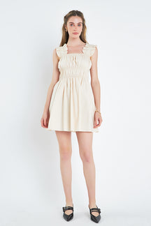 ENGLISH FACTORY - Ruffled Detail Mini Dress - DRESSES available at Objectrare
