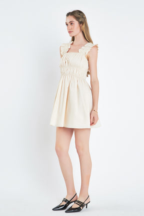 ENGLISH FACTORY - Ruffled Detail Mini Dress - DRESSES available at Objectrare