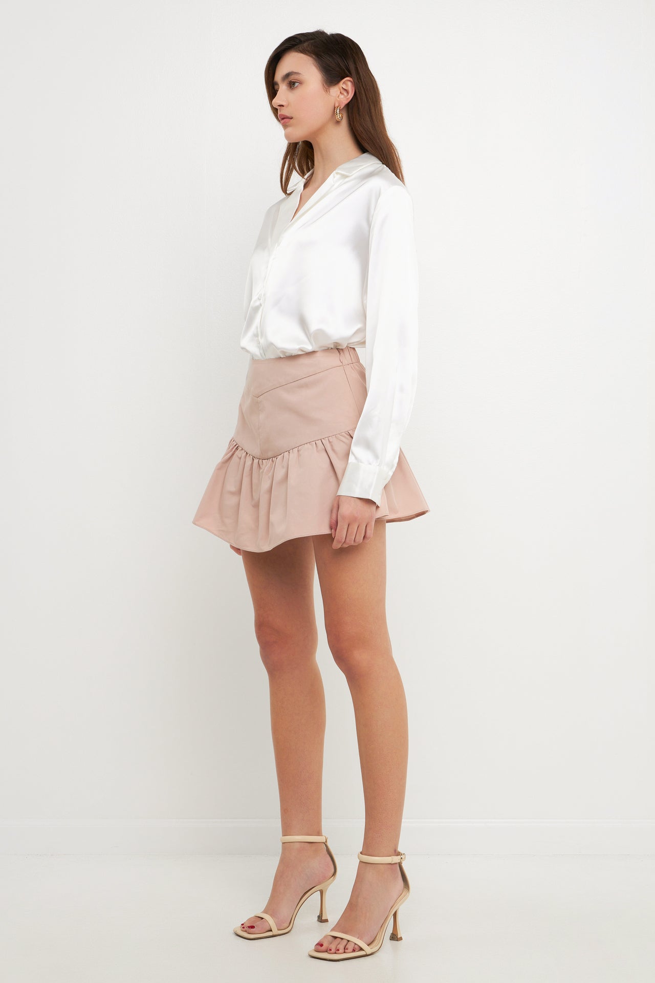 ENDLESS ROSE - High-Waisted Ruffled Skort - SKORTS available at Objectrare