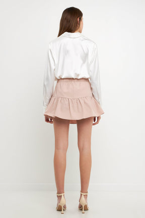 ENDLESS ROSE - High-Waisted Ruffled Skort - SKORTS available at Objectrare