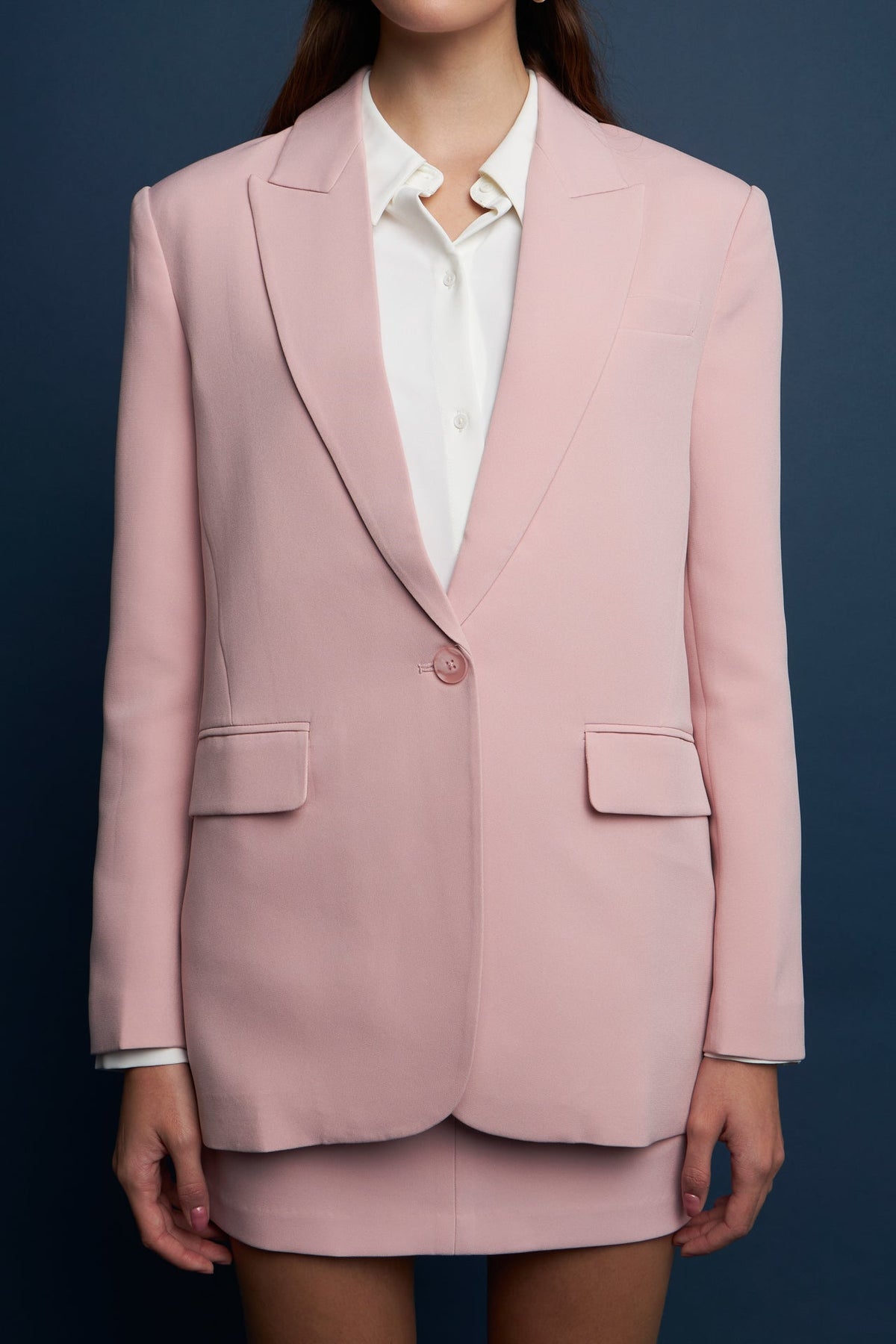 ENDLESS ROSE - One Button Down Boxy Blazer - BLAZERS available at Objectrare