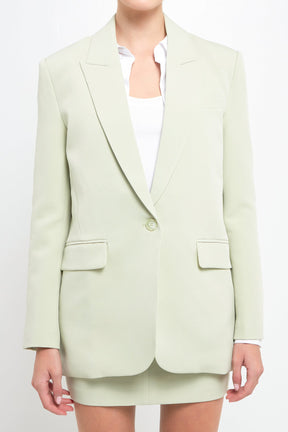 ENDLESS ROSE - One Button Down Boxy Blazer - BLAZERS available at Objectrare