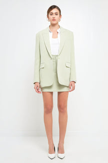 ENDLESS ROSE - One Button Down Boxy Blazer - BLAZERS available at Objectrare