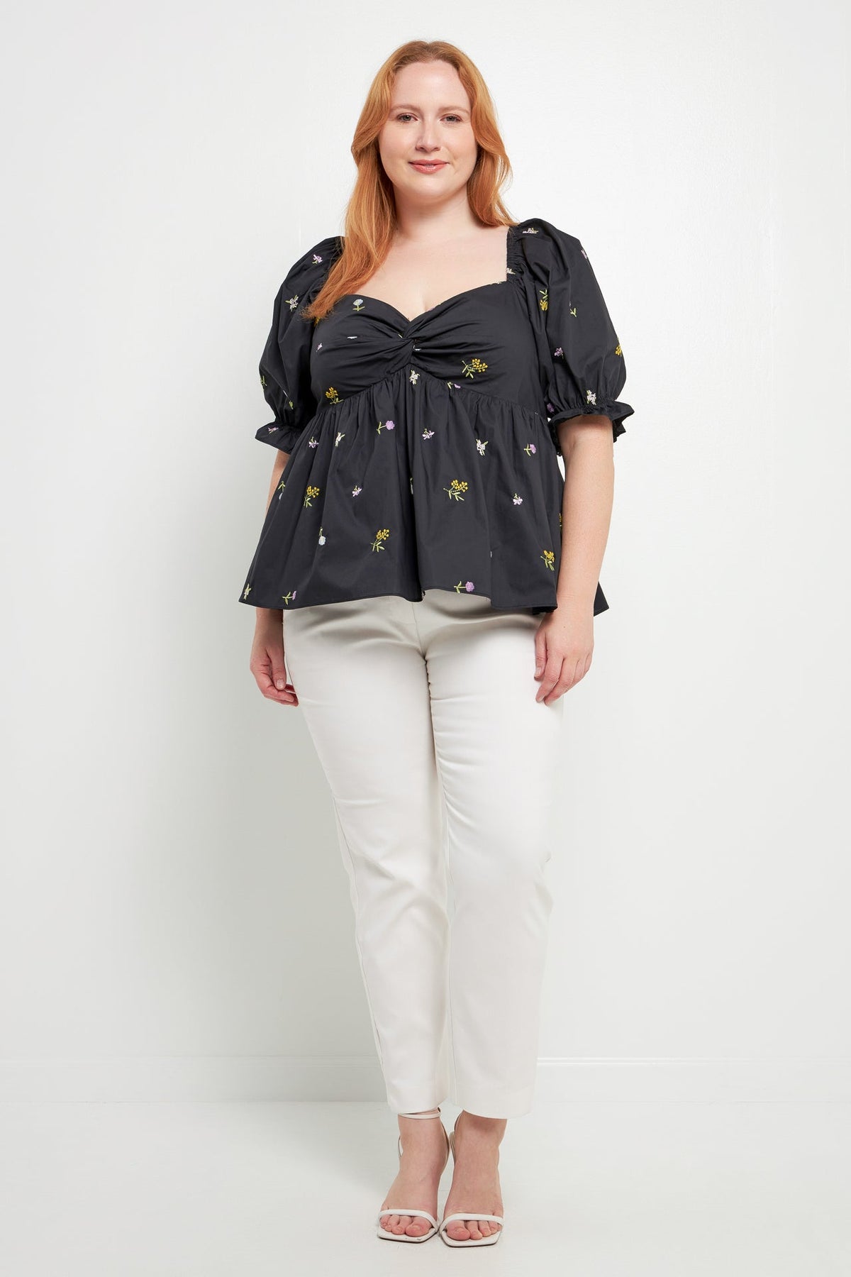 ENGLISH FACTORY - English Factory - Plus Size Multi Floral Embroidery Top - TOPS available at Objectrare