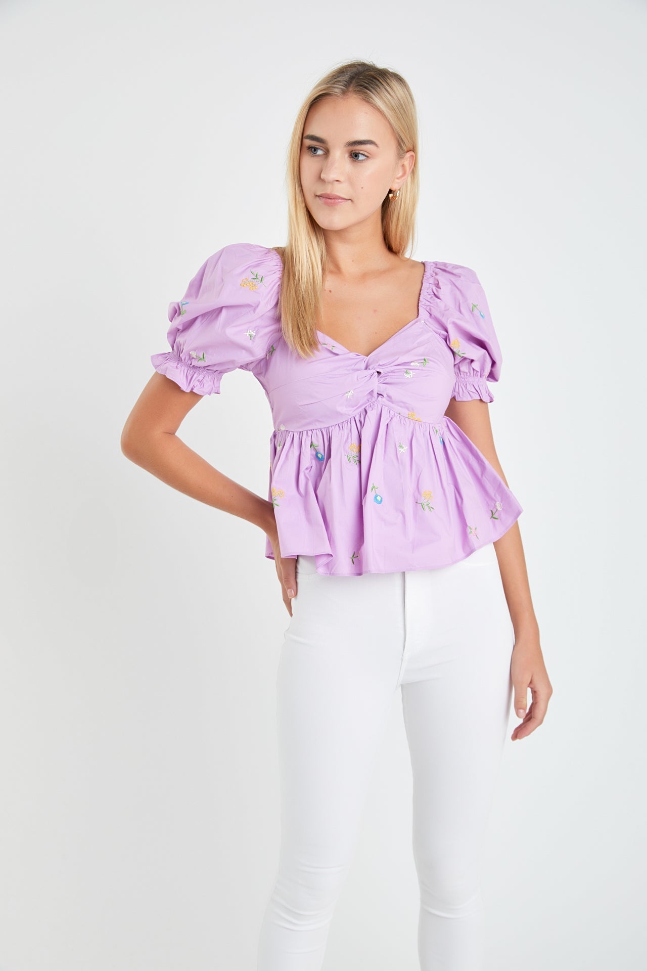 ENGLISH FACTORY - English Factory - Multi Floral Embroidery Top - TOPS available at Objectrare