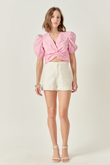 ENGLISH FACTORY - Twist Detail Top - TOPS available at Objectrare