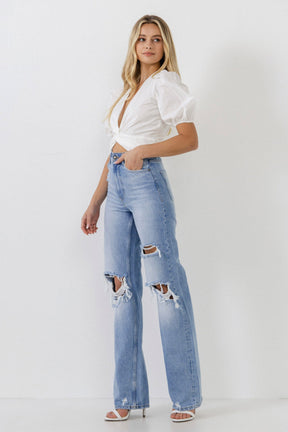 ENGLISH FACTORY - Twist Detail Top - TOPS available at Objectrare