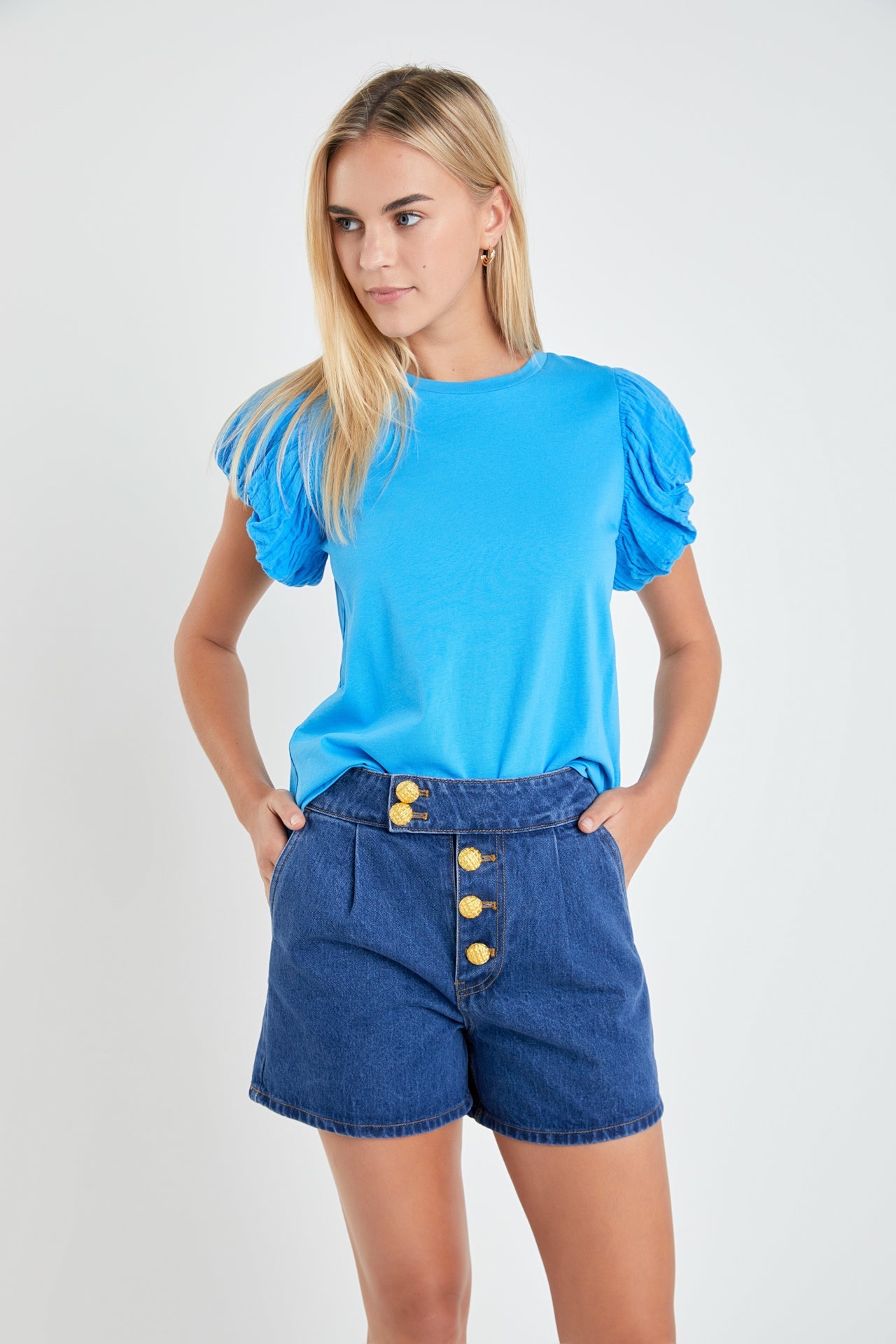 ENGLISH FACTORY - Mixed Media T-shirt - TOPS available at Objectrare